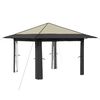 vidaXL Abri de jardin sans paroi 3,3 x 3,3 m Cr&egrave;me et Anthracite