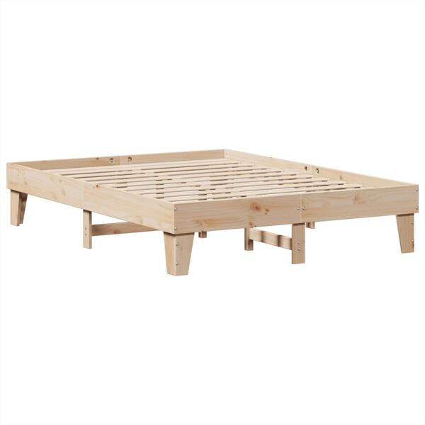 vidaXL Cadre de lit sans matelas 140x190 cm bois de pin massif