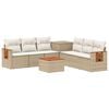 vidaXL Ensemble de Canap&eacute;s 8 pc Beige et blanc cr&egrave;me