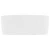 vidaXL Lavabo rond de luxe Blanc mat 40x15 cm C&eacute;ramique