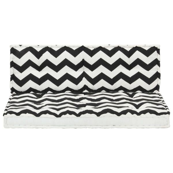 vidaXL Ensemble de coussins de palette de jardin lot de 2 Imprim&eacute;