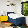 vidaXL Sommier &agrave; lattes de lit avec matelas Bleu 100x200 cm Tissu