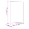 vidaXL Miroir mural 50x80 cm Verre Rectangulaire