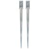 vidaXL Piquets au sol 2 pcs Argent&eacute; 7x7x90 cm Acier galvanis&eacute;