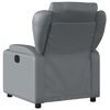 vidaXL Fauteuil de massage inclinable électrique gris similicuir