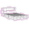 vidaXL Lit biblioth&egrave;que sans matelas 135x190 cm bois massif