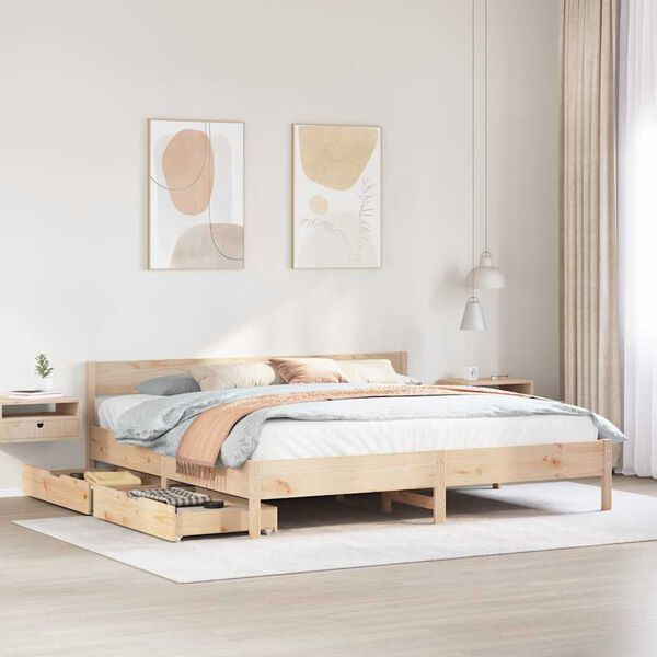 vidaXL Cadre de lit sans matelas 160x200 cm bois massif de pin