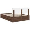 vidaXL Cadre de lit Ch&ecirc;ne brun 140 x 190 cm Bois d&rsquo;ing&eacute;nierie