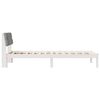 vidaXL Cadre de lit Blanc et gris clair 90 x 200 cm Bois massif en pin