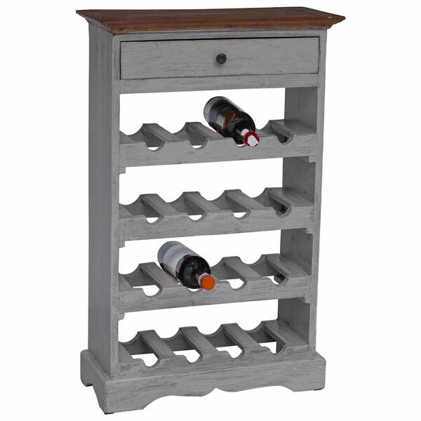 vidaXL Casier &agrave; bouteilles bois d'acajou massif 55x23x85 cm