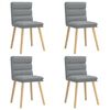 vidaXL Chaises &agrave; manger lot de 4 gris clair tissu