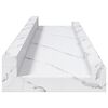 vidaXL &Eacute;tag&egrave;re Murale avec &eacute;tag&egrave;re 4 pcs Marbre blanc 40 x 9 x 3 cm