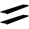 vidaXL Appuis de fen&ecirc;tre 2 pcs brun-noir bois de ch&ecirc;ne massif