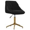 vidaXL Chaises pivotantes &agrave; manger lot de 6 noir velours