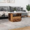 vidaXL Table basse avec lumi&egrave;res LED vieux bois 50x49x40 cm