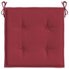 vidaXL Coussins de chaise de jardin lot de 4 rouge bordeaux 50x50x4 cm