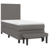 vidaXL Sommier &agrave; lattes de lit avec matelas Gris 100x200 cm Similicuir