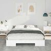 vidaXL Cadre de lit sur&eacute;lev&eacute; Blanc 160 x 200 cm Bois massif en pin