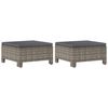 vidaXL Salon de jardin 6 pcs avec coussins Gris R&eacute;sine tress&eacute;e