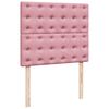 vidaXL Sommier &agrave; lattes de lit avec matelas rose 120x190 cm velours