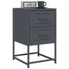 vidaXL Tables de chevet 2 pcs anthracite 36x39x60,5 cm acier