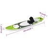 vidaXL Ensemble de planche SUP gonflable Vert 330x76x10 cm