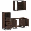 vidaXL Ensemble de meubles de salle de bain 3 pcs Ch&ecirc;ne marron
