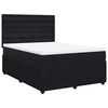 vidaXL Sommier &agrave; lattes de lit avec matelas Noir 140x200 cm Velours