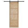 vidaXL Porte coulissante ORKDAL Marron 83 x 232 cm Pin massif