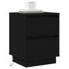 vidaXL Cabinet de chevet avec tiroir Ch&ecirc;ne noir 39 x 34,5 x 50 cm