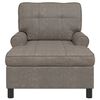 vidaXL Chaise longue avec coussin Gris 91 x 157 x 91 cm PU antique