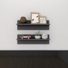 vidaXL &Eacute;tag&egrave;res murales 2 pcs Gris 60x11,5x18 cm bois d'ing&eacute;nierie
