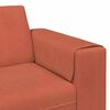 vidaXL Canap&eacute; Rouge orange 250 x 188 x 76 cm Tissu en velours c&ocirc;tel&eacute;