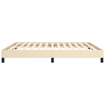 vidaXL Cadre de lit sans matelas crème 160x200 cm tissu