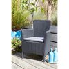 Keter Chaise de salle &agrave; manger de jardin Trenton Graphite