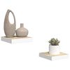 vidaXL &Eacute;tag&egrave;res murales 2 pcs Ch&ecirc;ne et blanc 23x23,5x3,8 cm MDF