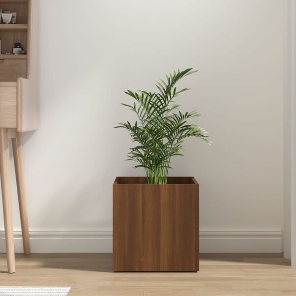 vidaXL Jardini&egrave;re Ch&ecirc;ne marron 40x40x40 cm Bois d'ing&eacute;nierie