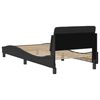 vidaXL Cadre de lit avec t&ecirc;te de lit Dover noir 80x200 cm velours
