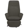 vidaXL Chaise de relaxation avec repose-pied Gris fonc&eacute; Velours