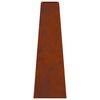 vidaXL Foyer de chemin&eacute;e Marron 50 x 35 x 100 cm Acier patin&eacute;