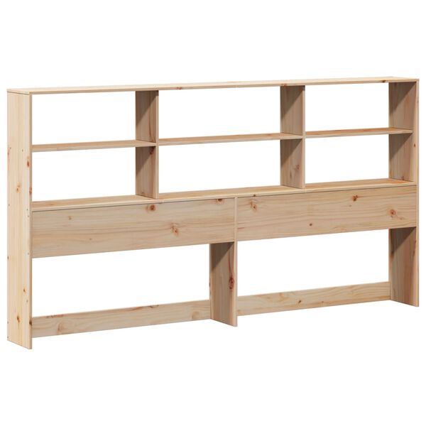 vidaXL T&ecirc;te de lit avec rangement 180 cm bois massif de pin