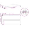 vidaXL &Eacute;tag&egrave;res murales 2 pcs 75x40x3 cm argent&eacute; acier inoxydable