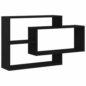 vidaXL &Eacute;tag&egrave;re murale en ch&ecirc;ne noir 104 x 20 x 58,5 cm bois d'ing&eacute;nierie