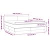 vidaXL Sommier &agrave; lattes de lit matelas et LED Marron fonc&eacute; 160x200 cm