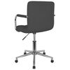 vidaXL Chaise pivotante de bureau Gris fonc&eacute; Tissu