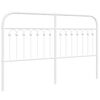 vidaXL T&ecirc;te de lit de remplacement m&eacute;tal blanc 150 cm