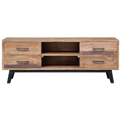 vidaXL Meuble TV 120x30x45 cm Bois de teck solide