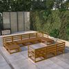 vidaXL Salon de jardin 10 pcs bois de pin massif