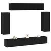 vidaXL Ensemble meuble TV 6 pcs Ch&ecirc;ne noir 100 x 30 x 30 cm