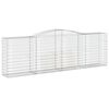 vidaXL Paniers &agrave; gabions arqu&eacute;s 9 pcs 400x50x120/140 cm Fer galvanis&eacute;